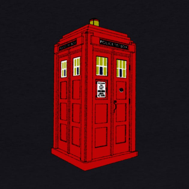 1920's Mackenzie Style Red Police Box by J. Rufus T-Shirtery